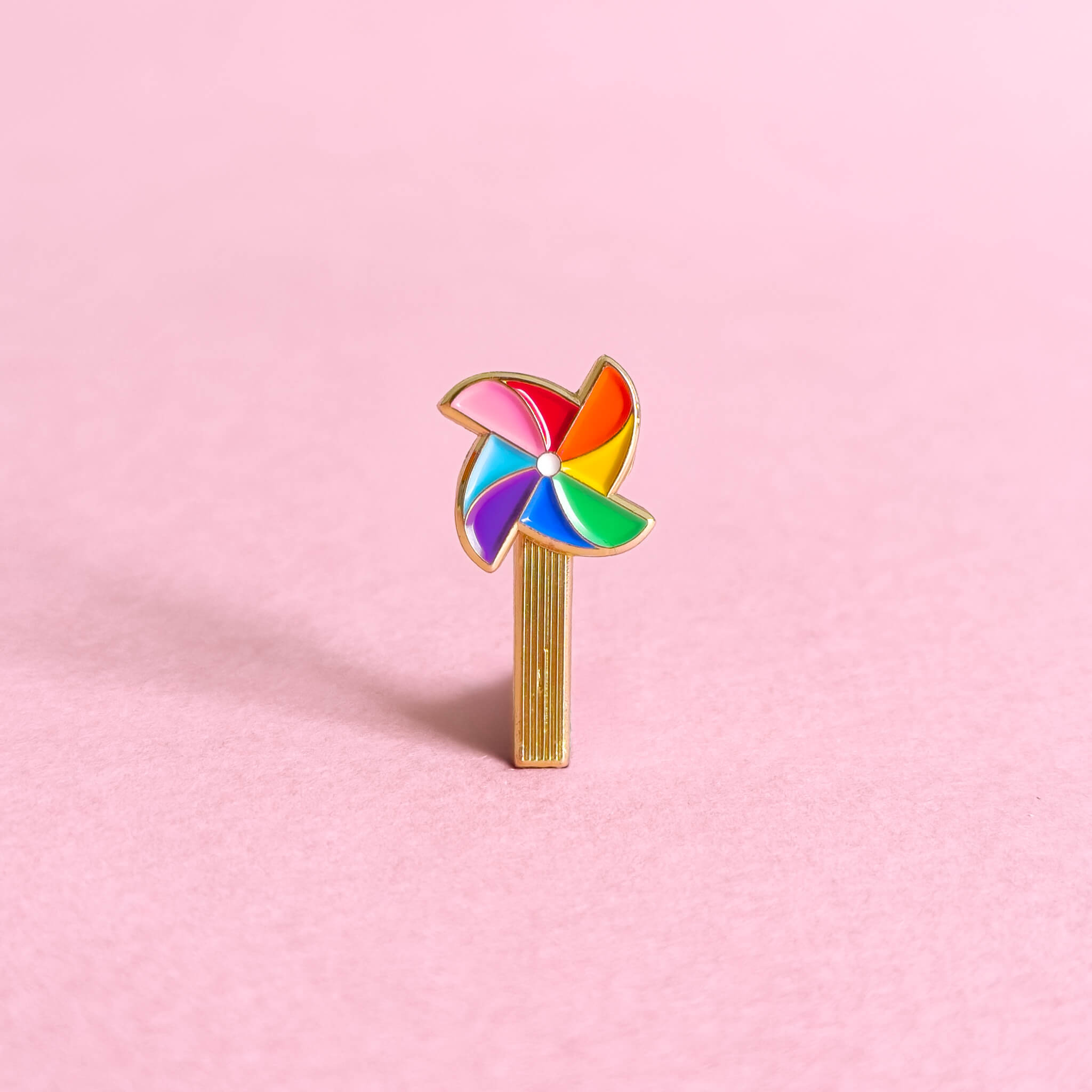 Rainbow Pinwheel Spinning Pin