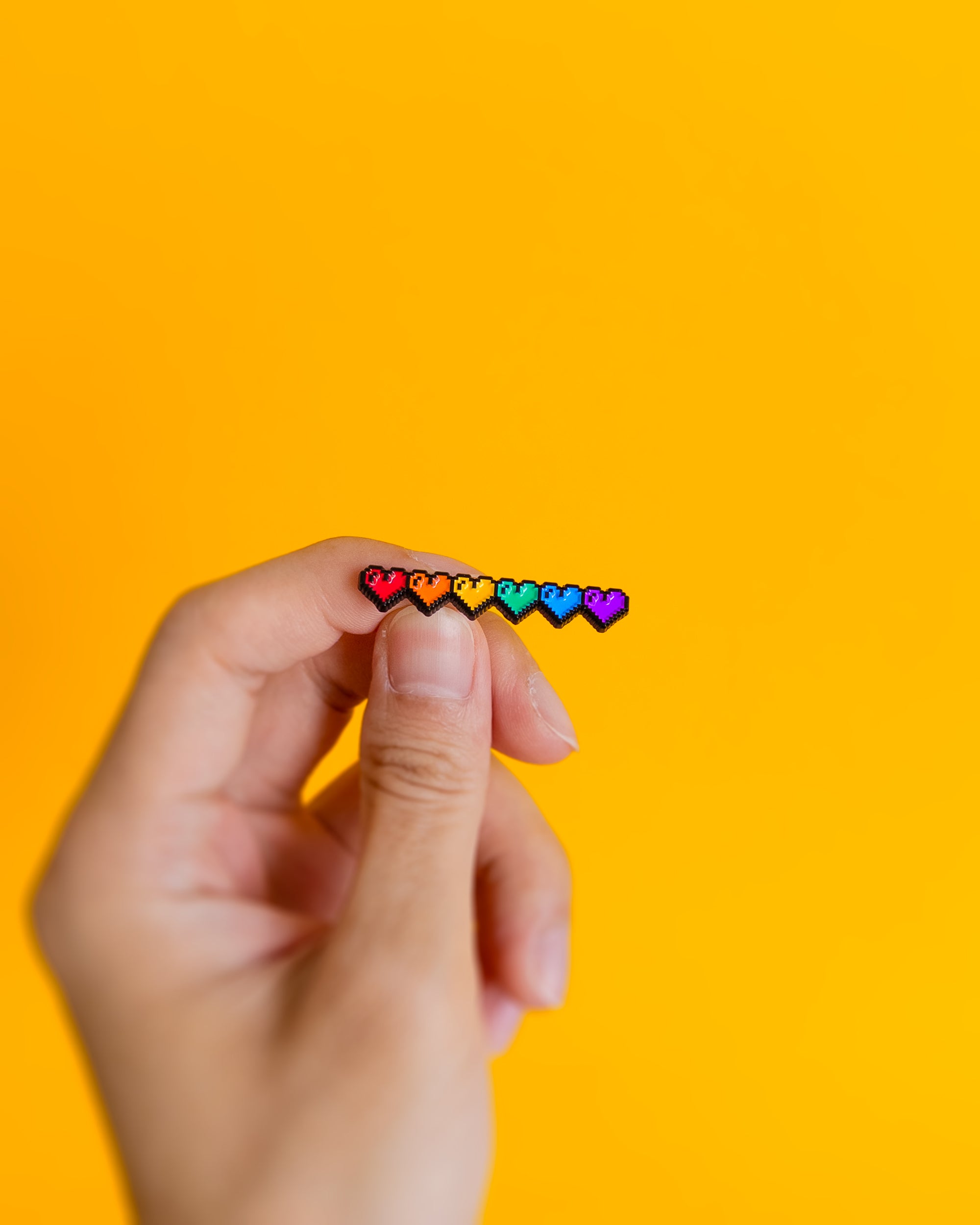 Pixel hearts (rainbow)